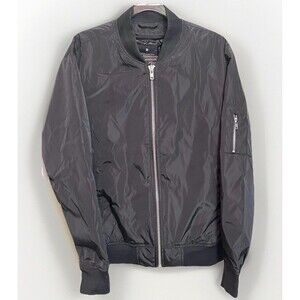 Satin Coca-Cola Embroidered Classic Bomber Jacket Mens M Black YKK Zipper Retro